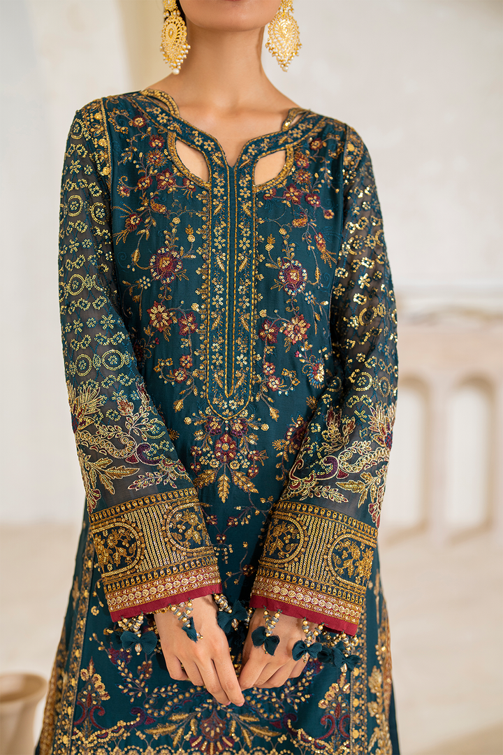 CC-46 Embroidered Chiffon - Iznik