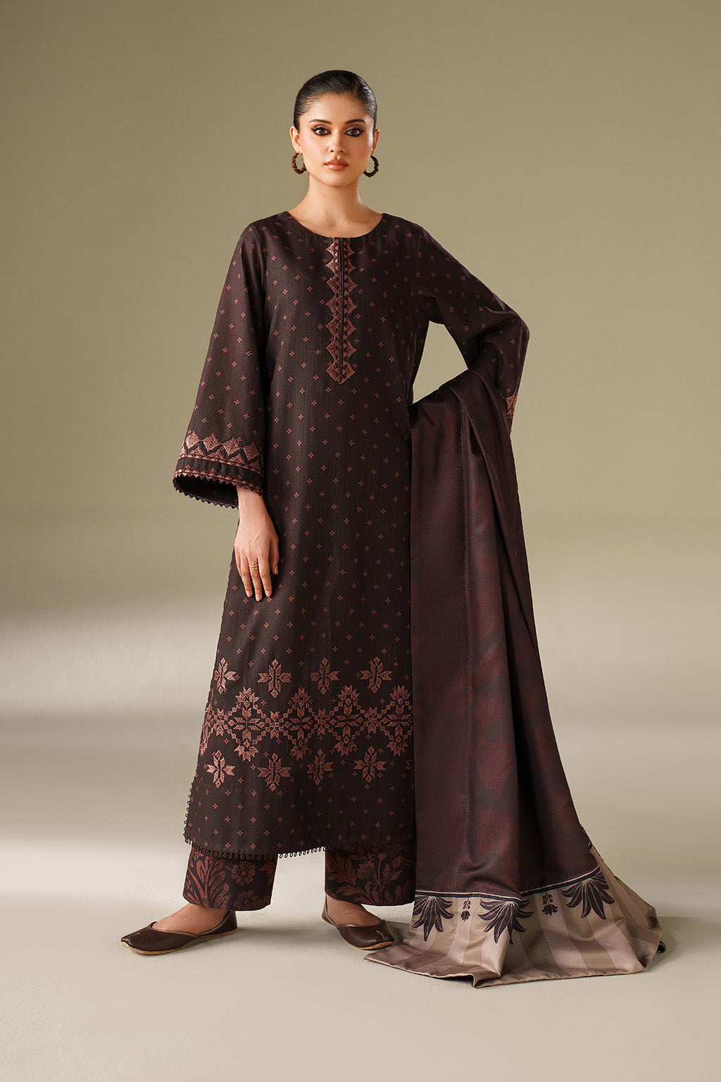 UE-559 Printed Khaddar - Iznik