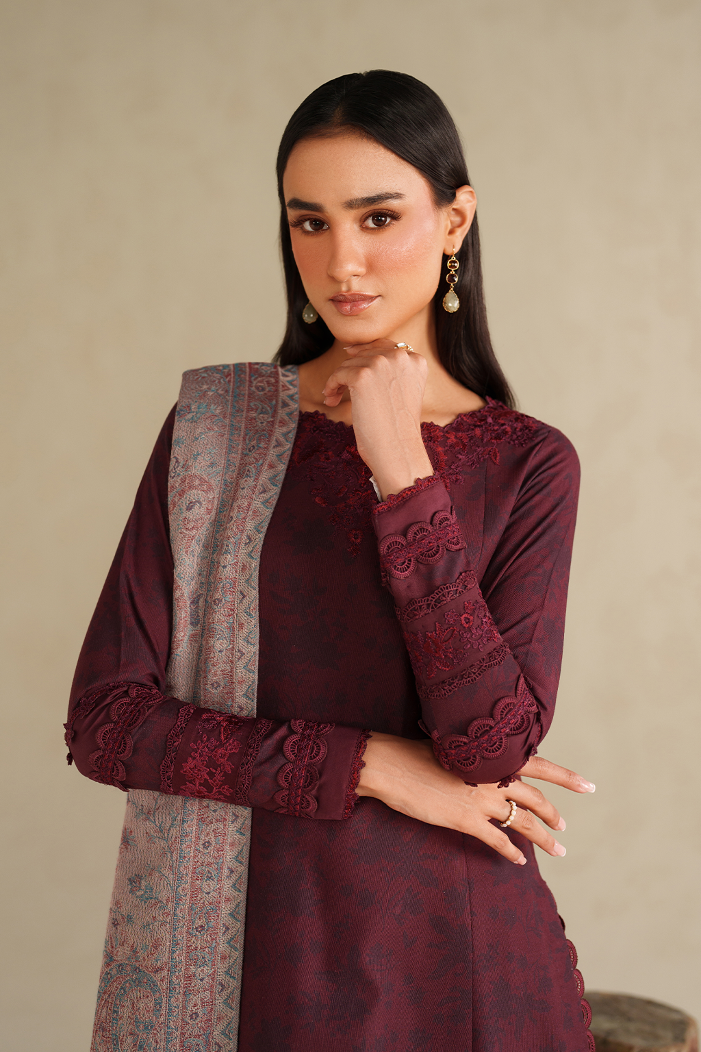 UE-590  Printed Khaddar