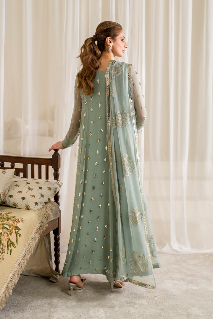 IP-251 Embroidered Chiffon - Iznik