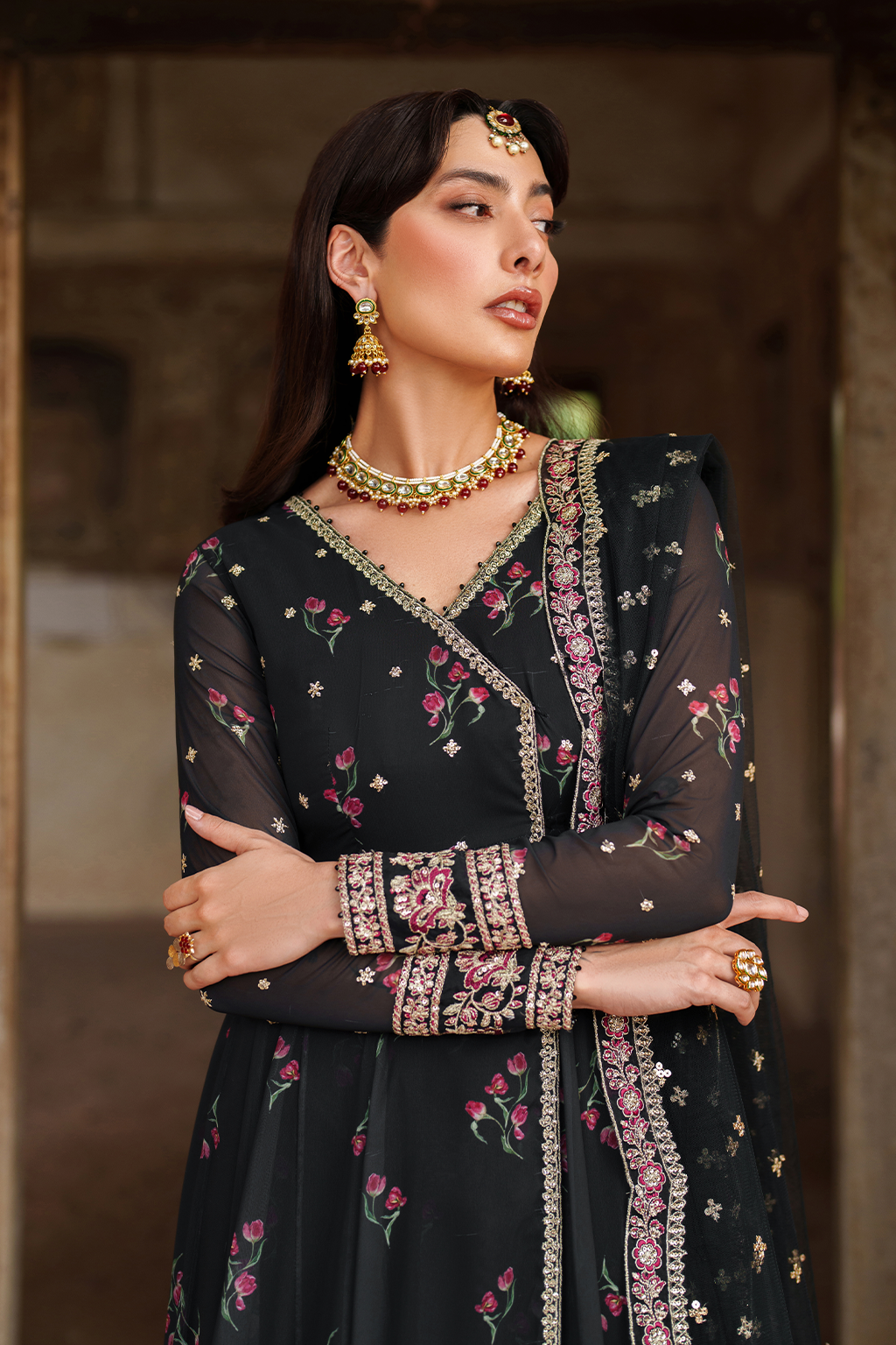 UE-550  Printed Chiffon - Iznik