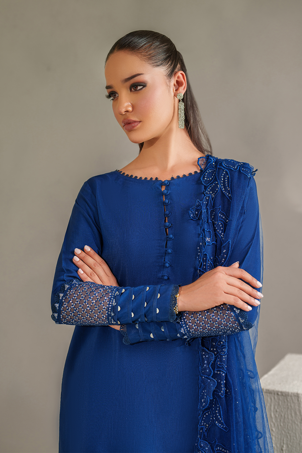 IP-334 Embroidered Rawsilk Secondary image