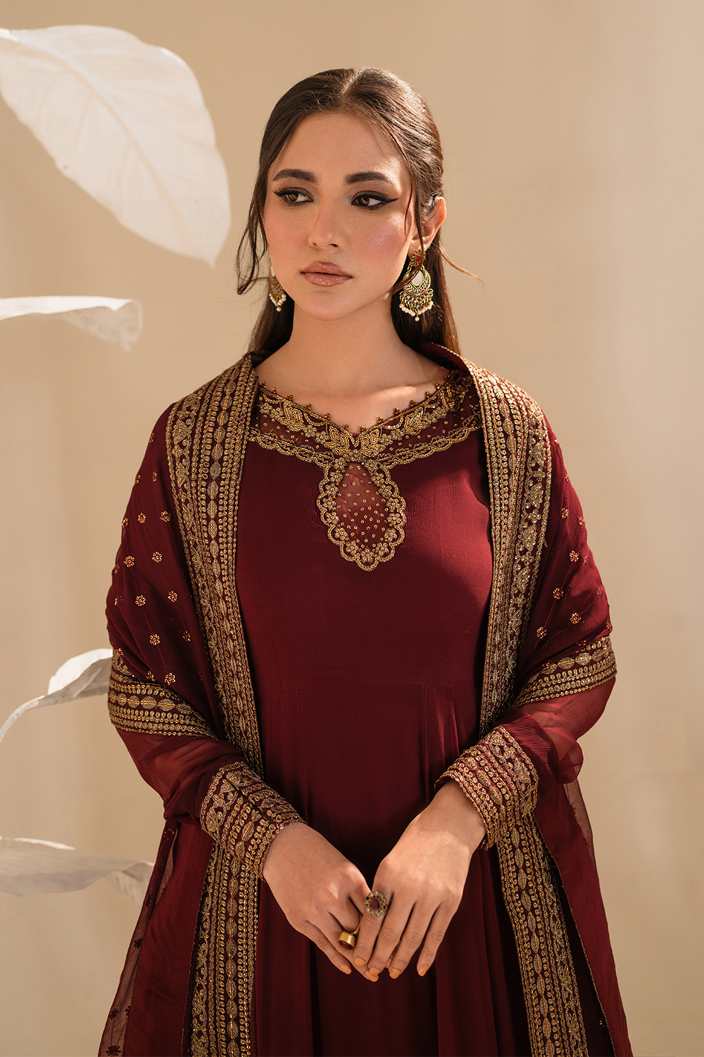 IP-277 Embroidered Chiffon - Iznik