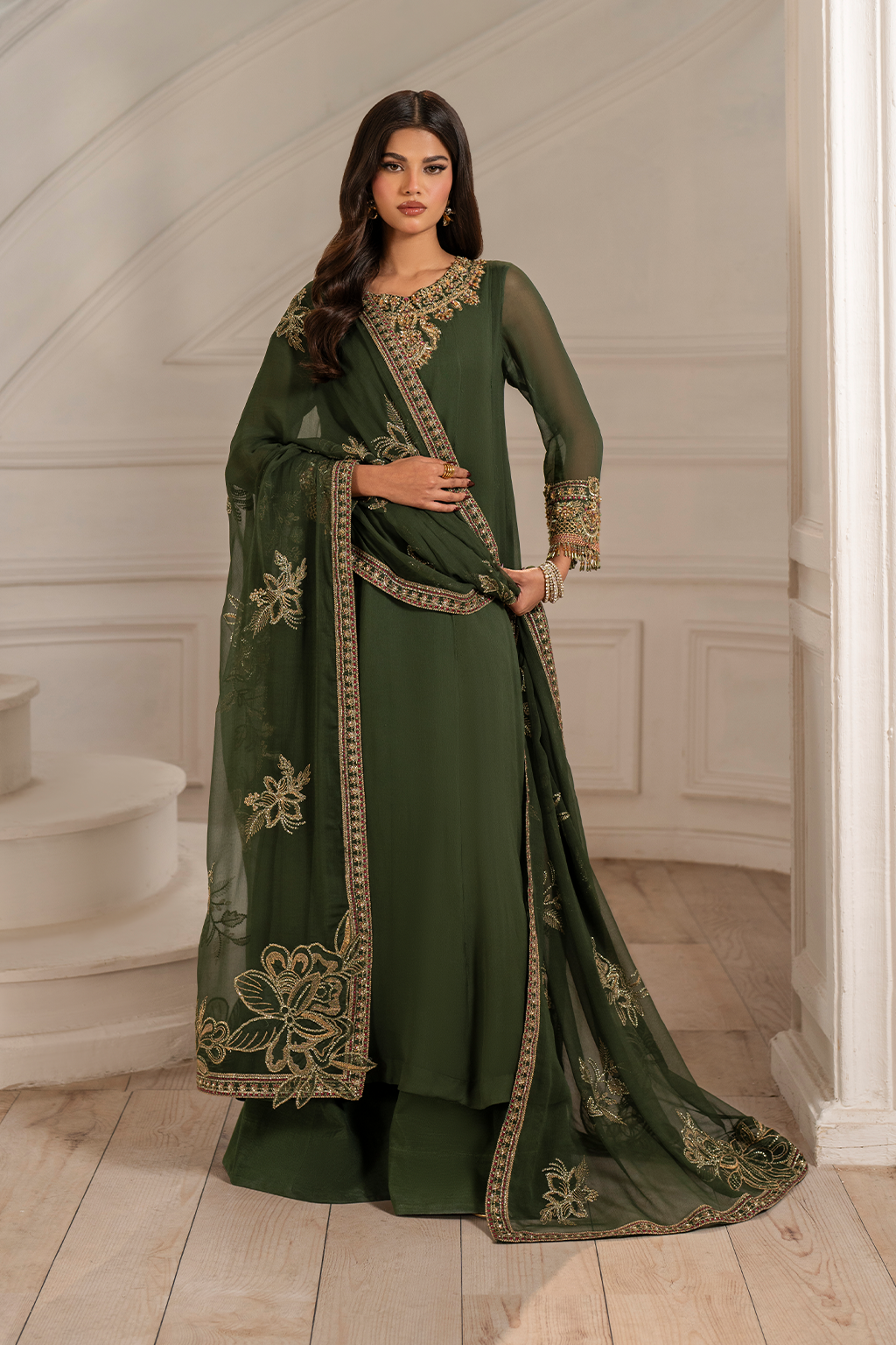 UE-416 Embroidered Chiffon