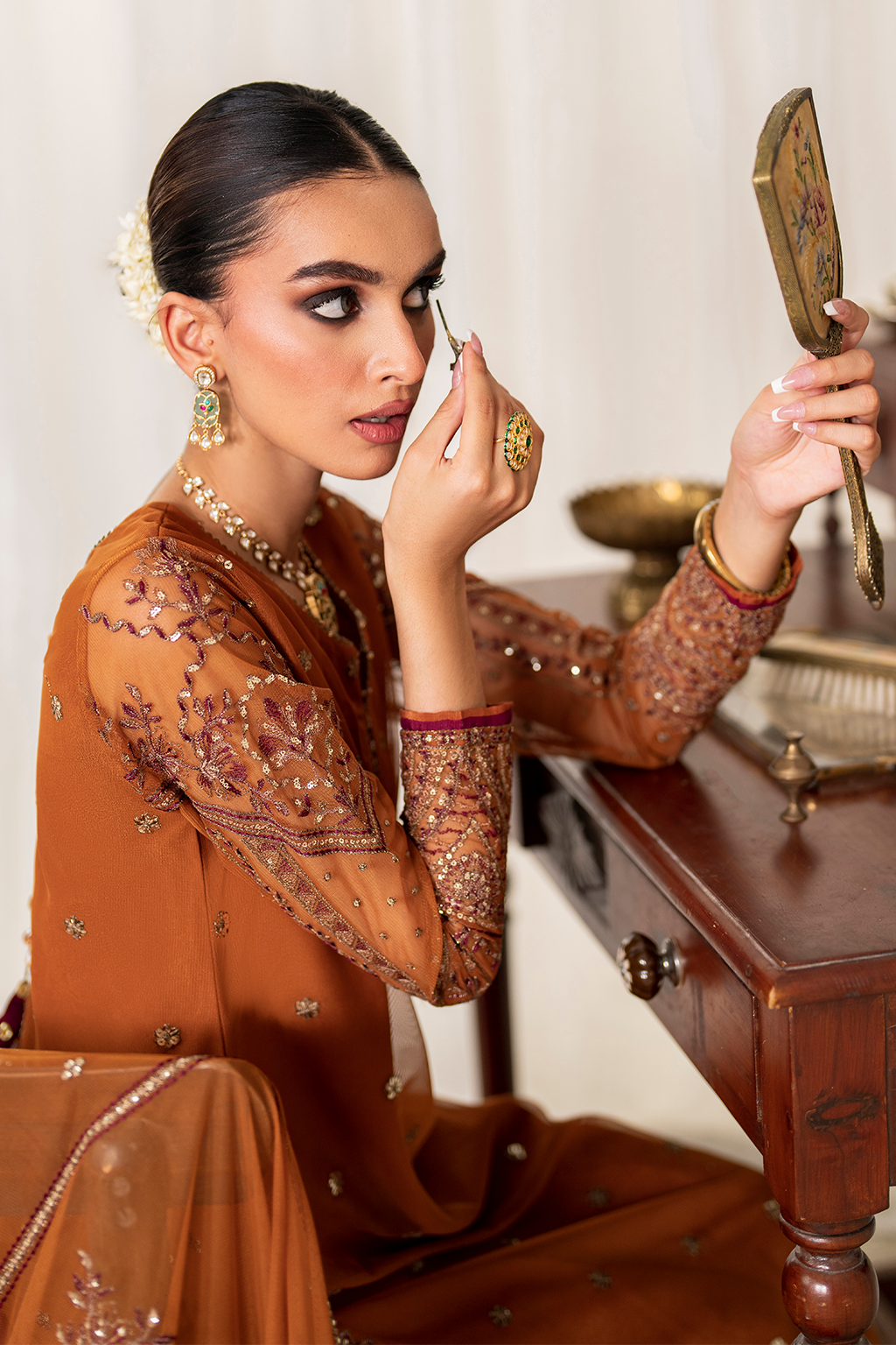 UE-287 Embroidered Net Secondary image