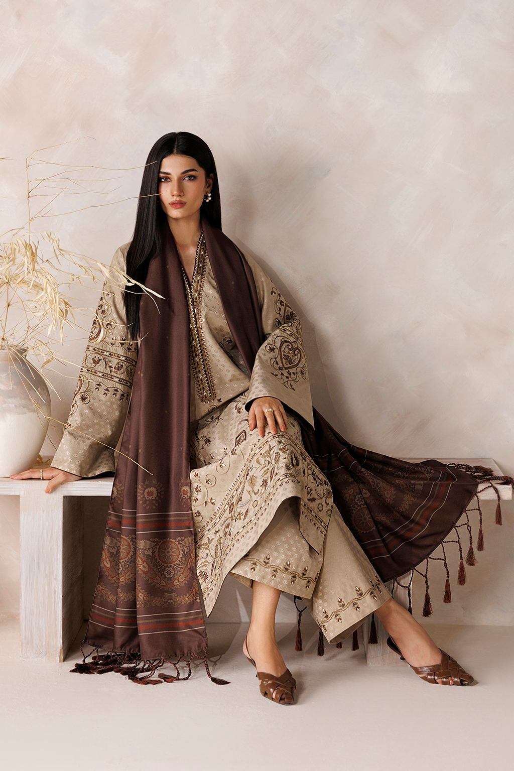 UE-748 Embroidered  Viscose Jacquard