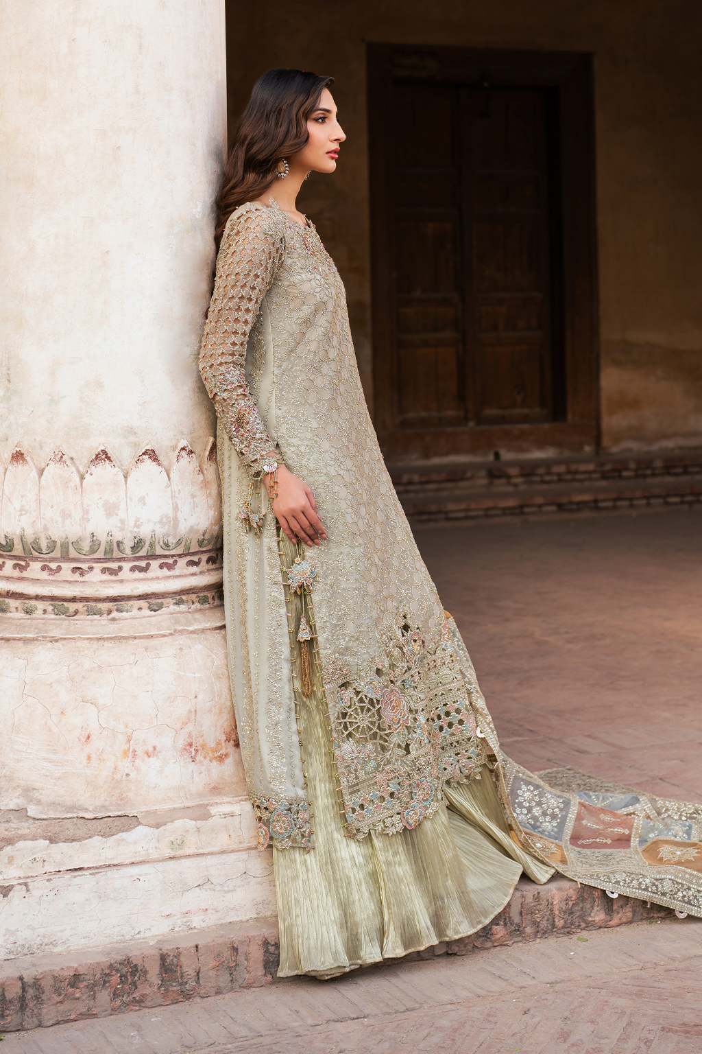 ILC-02 Embroidered Chiffon (Long shirt & Lehnga)