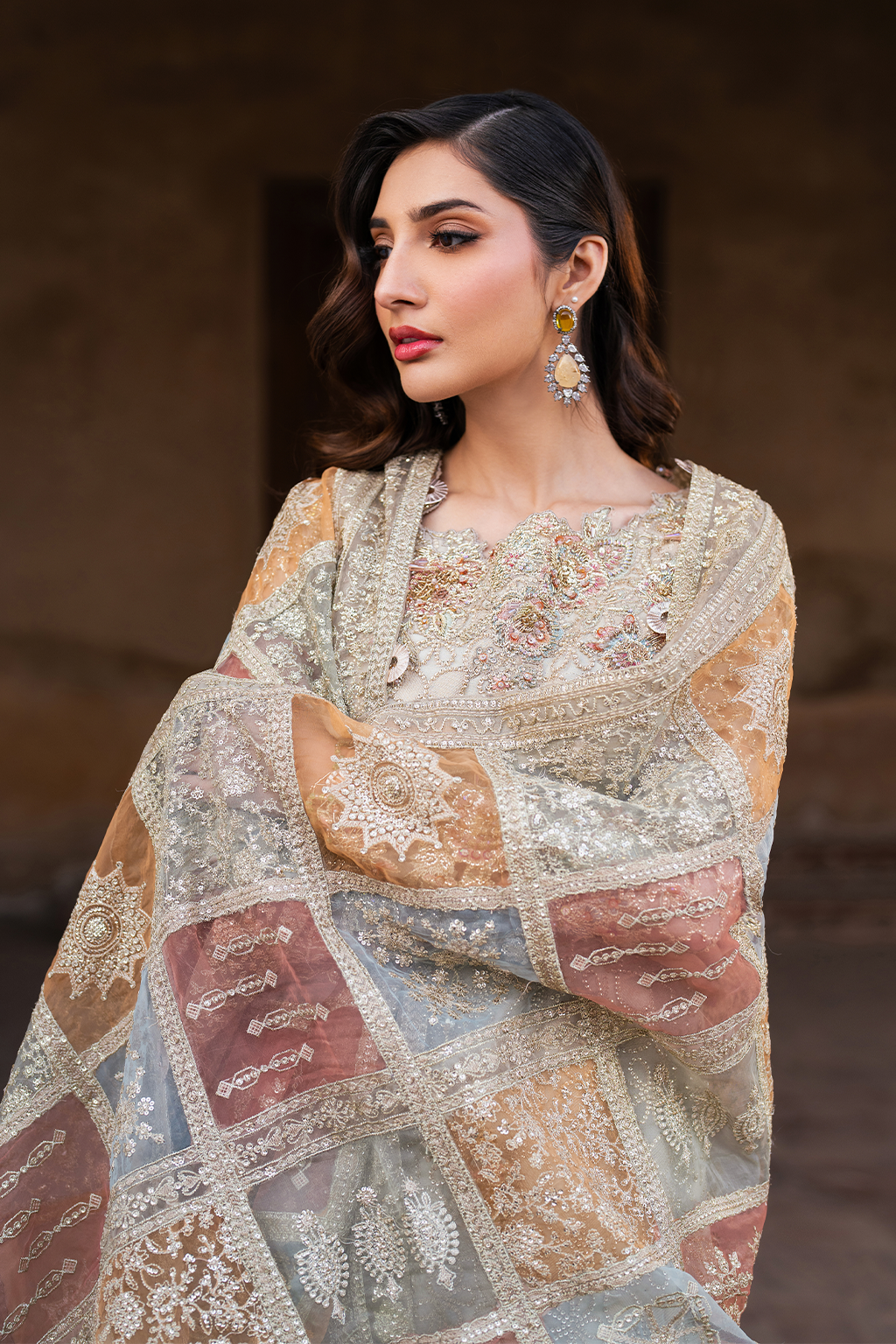 ILC-02 Embroidered Chiffon (Long shirt & Lehnga)
