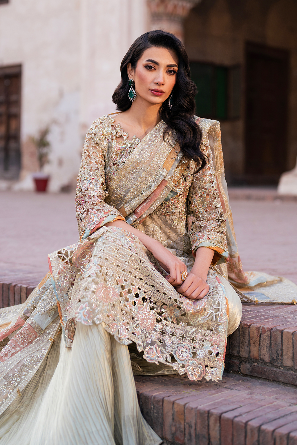 ILC-02 Embroidered Chiffon (Long shirt & Lehnga)