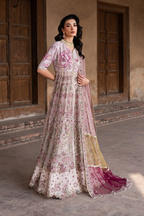 Embroidered Printed Silk - Iznik