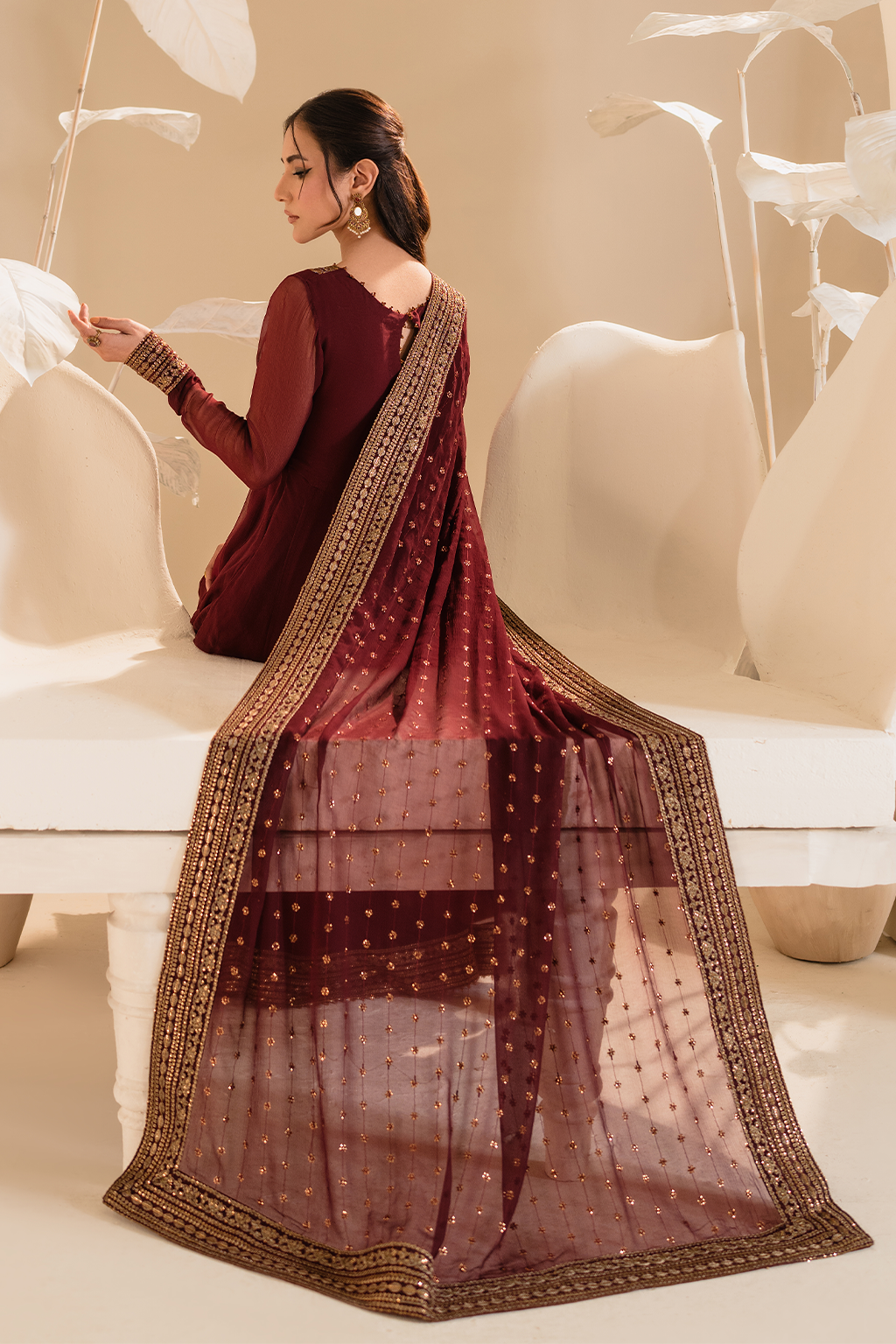 IP-277 Embroidered Chiffon - Iznik