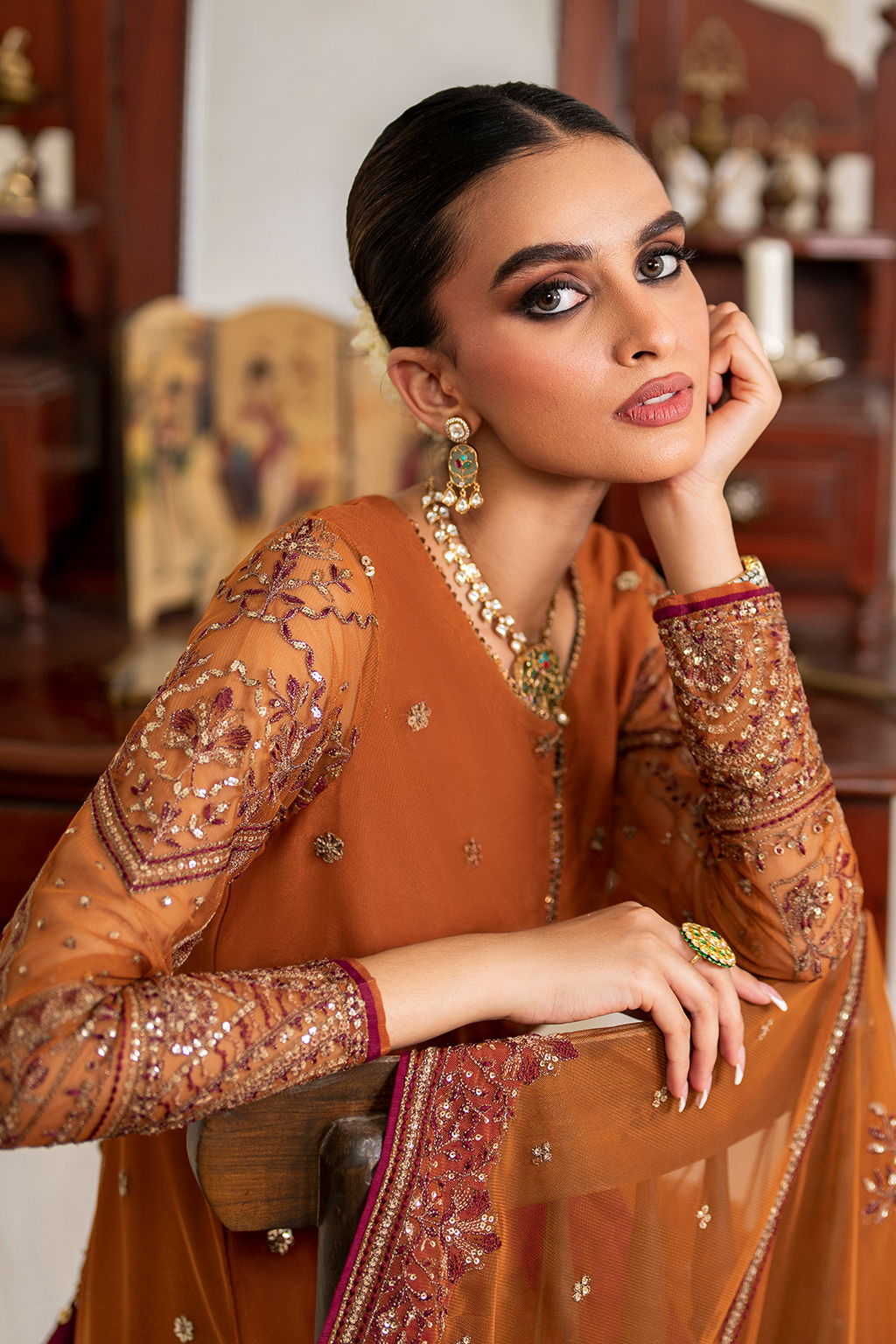UE-287 Embroidered Net Secondary image