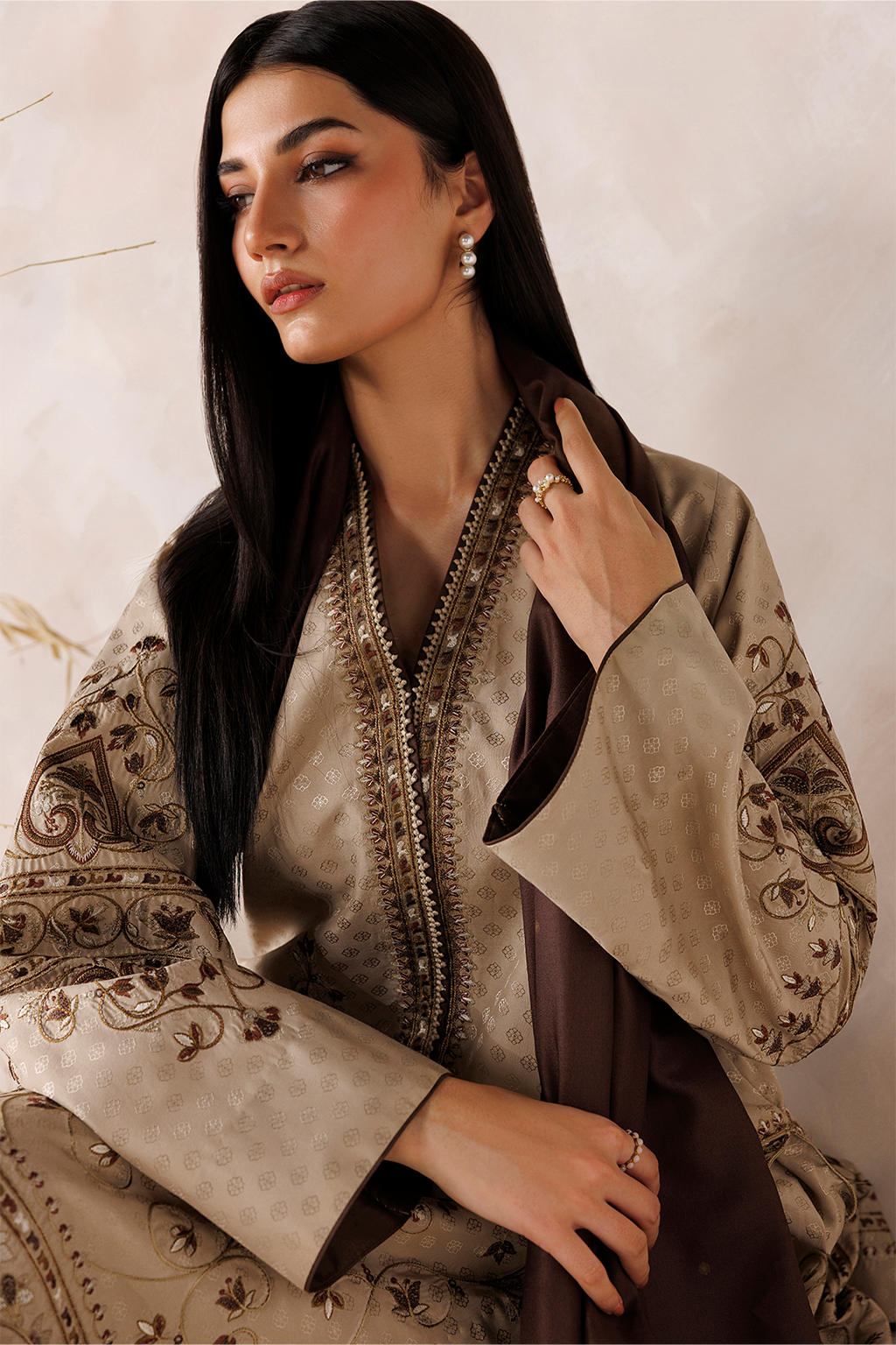 UE-748 Embroidered  Viscose Jacquard