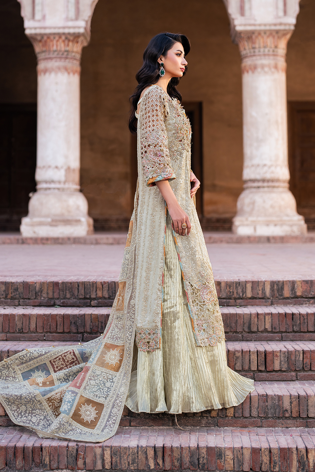 ILC-02 Embroidered Chiffon (Long shirt & Lehnga)