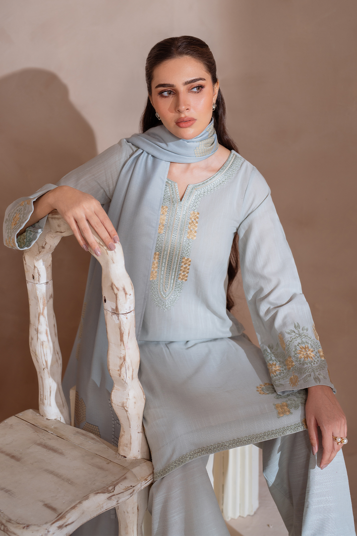 UE-369 Embroidered Khaddar