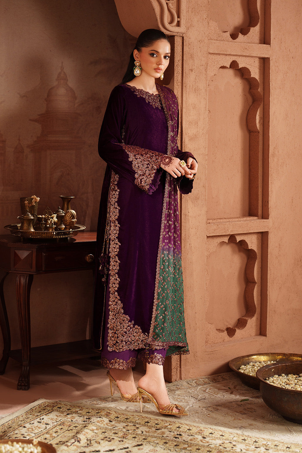 IV-57 Embroidered Velvet