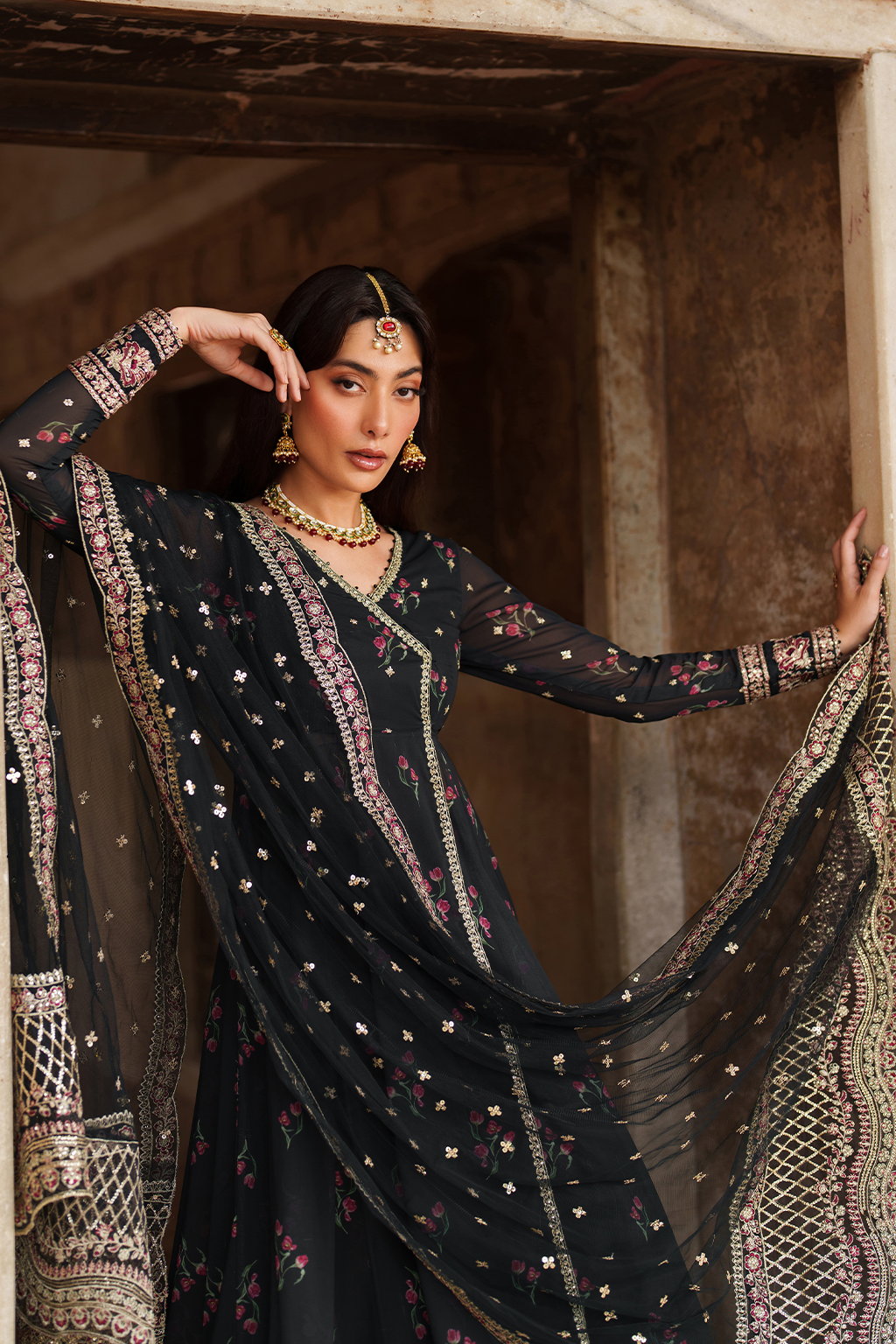 UE-550  Printed Chiffon - Iznik