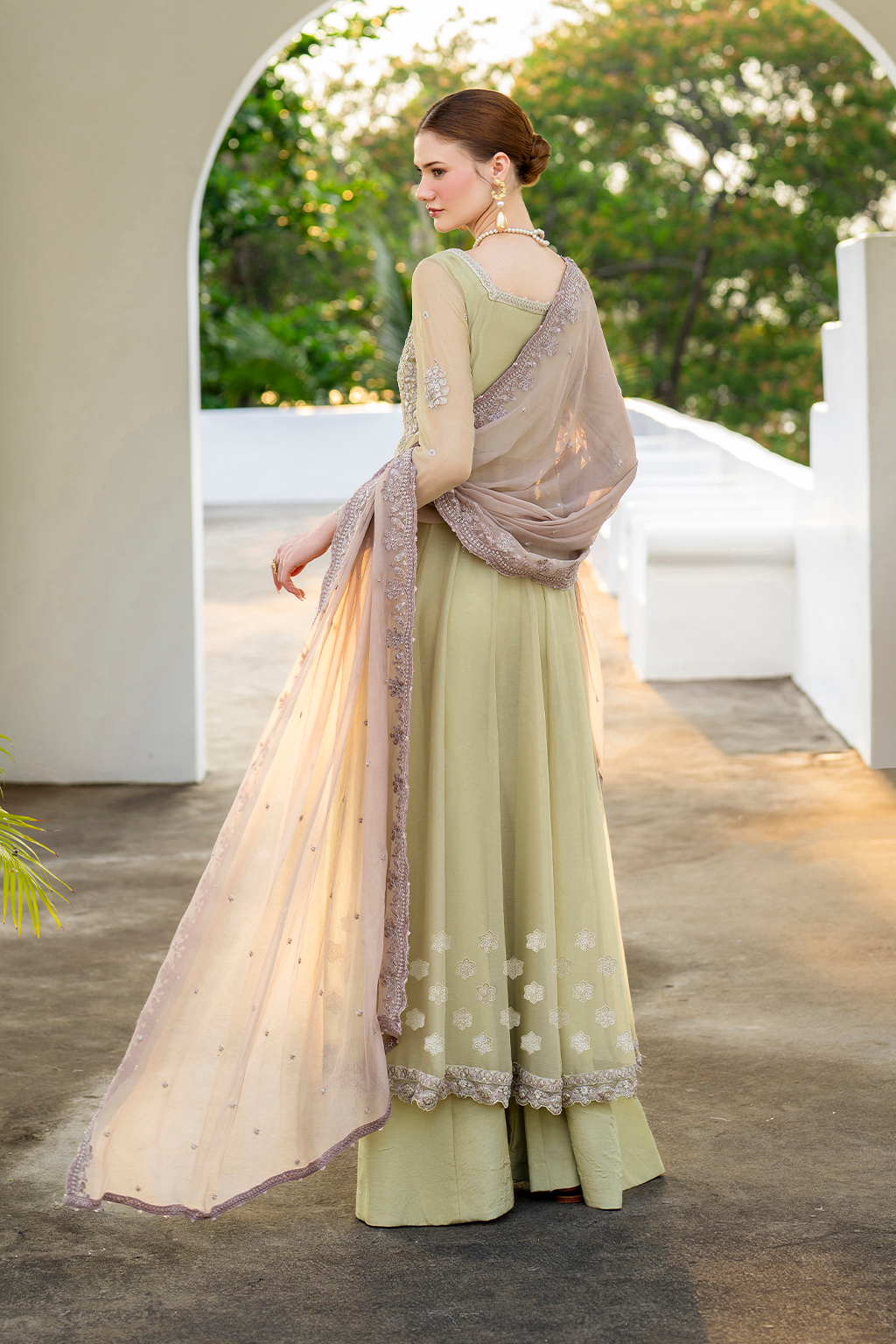 CC-68 Embroidered Chiffon - Iznik