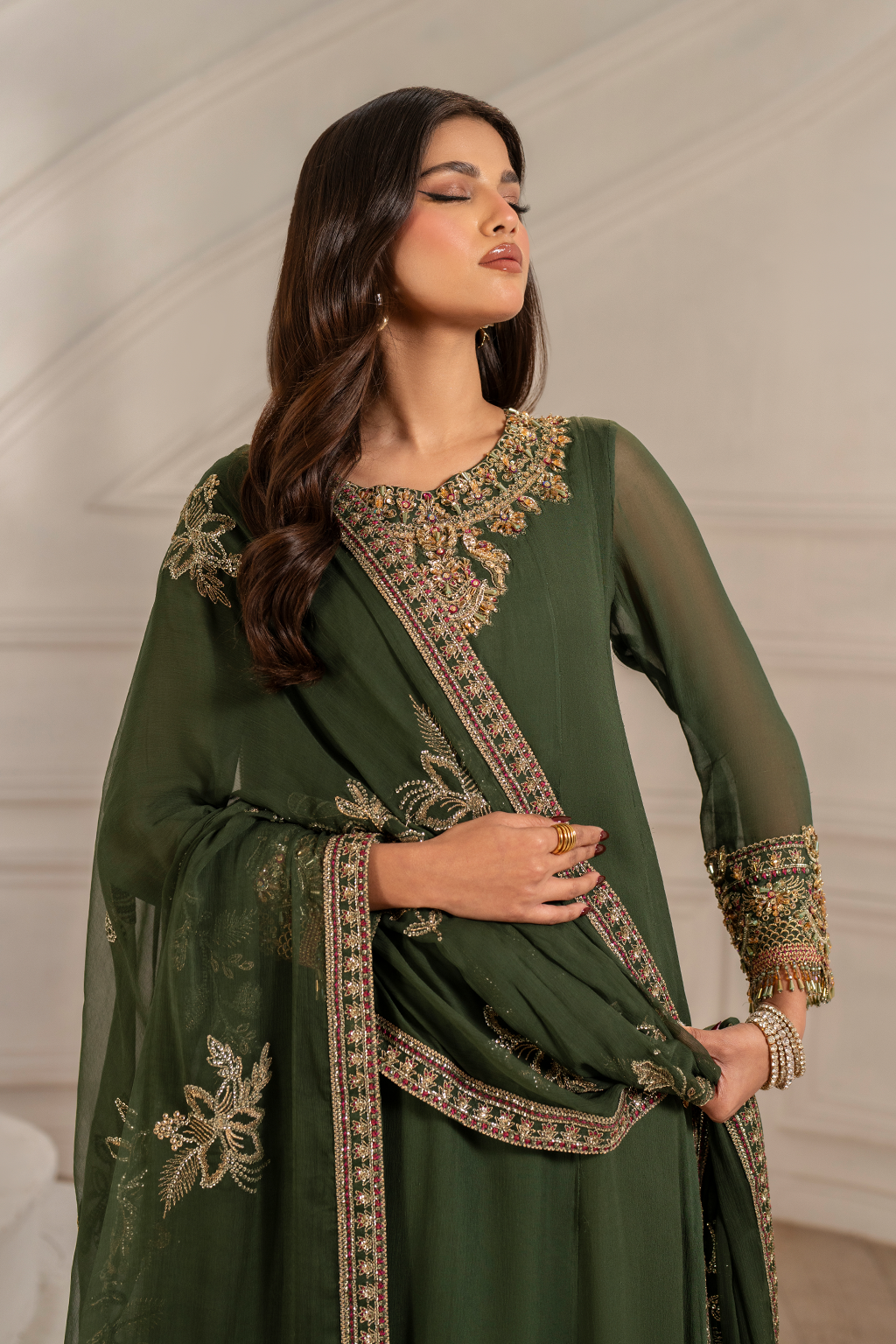 UE-416 Embroidered Chiffon