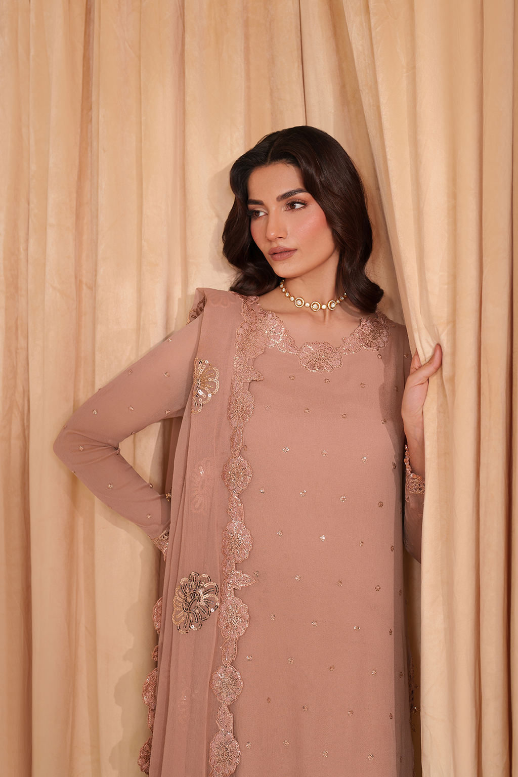 CC-74 Embroidered Chiffon