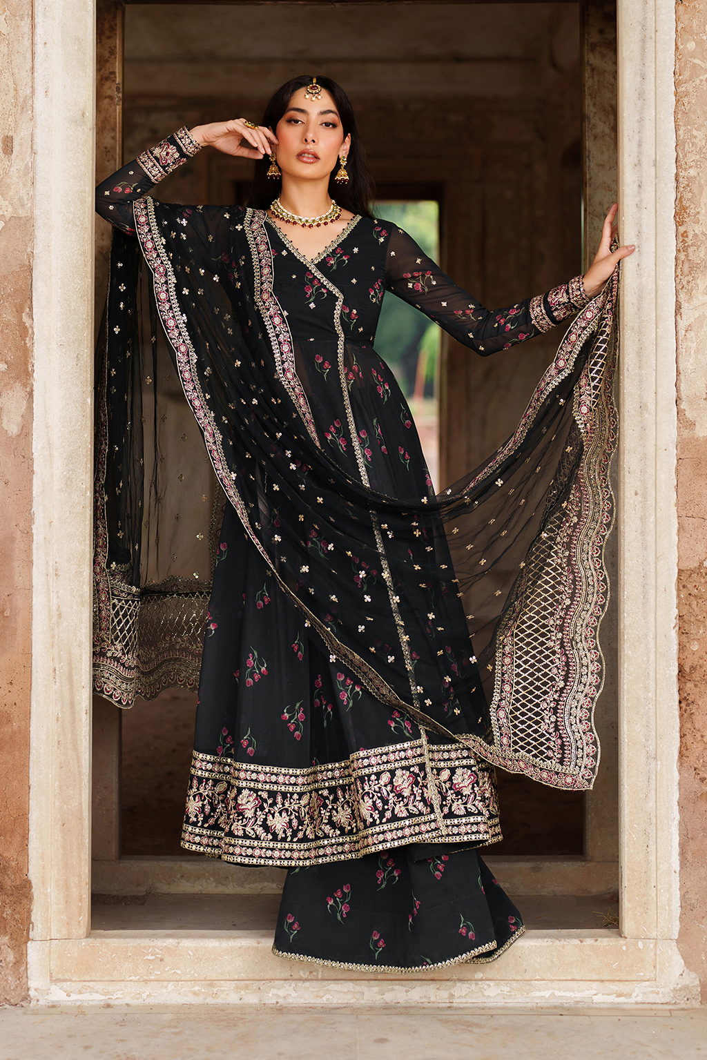 UE-550  Printed Chiffon - Iznik