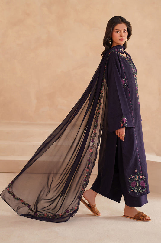 UE-599 Embroidered Lawn - Iznik