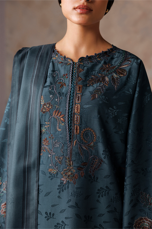 UE-745 Embroidered  Viscose Jacquard