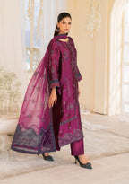 UE-436 Embroidered Pure Jacquard Silk