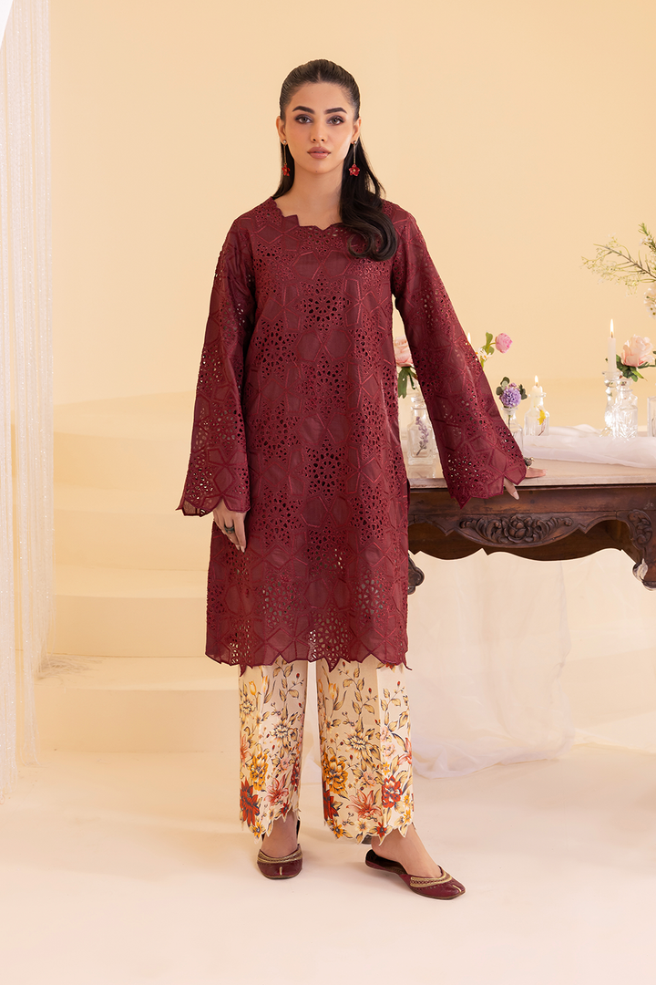 IP-234 Embroidered Lawn - Iznik