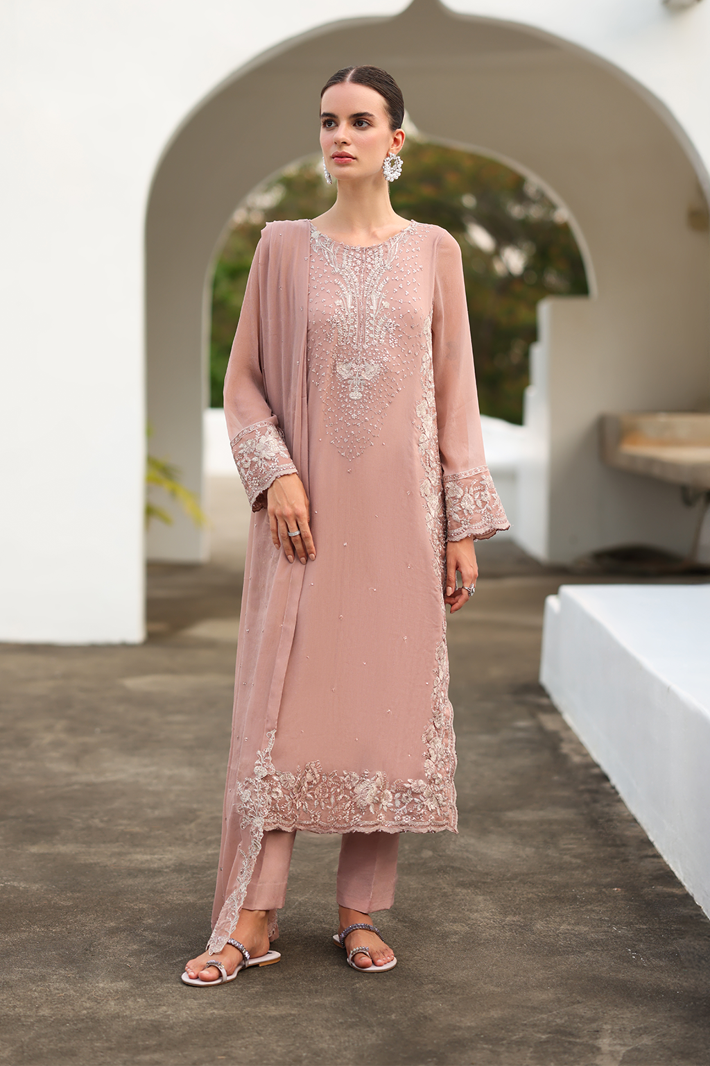 CC-69 Embroidered Chiffon - Iznik