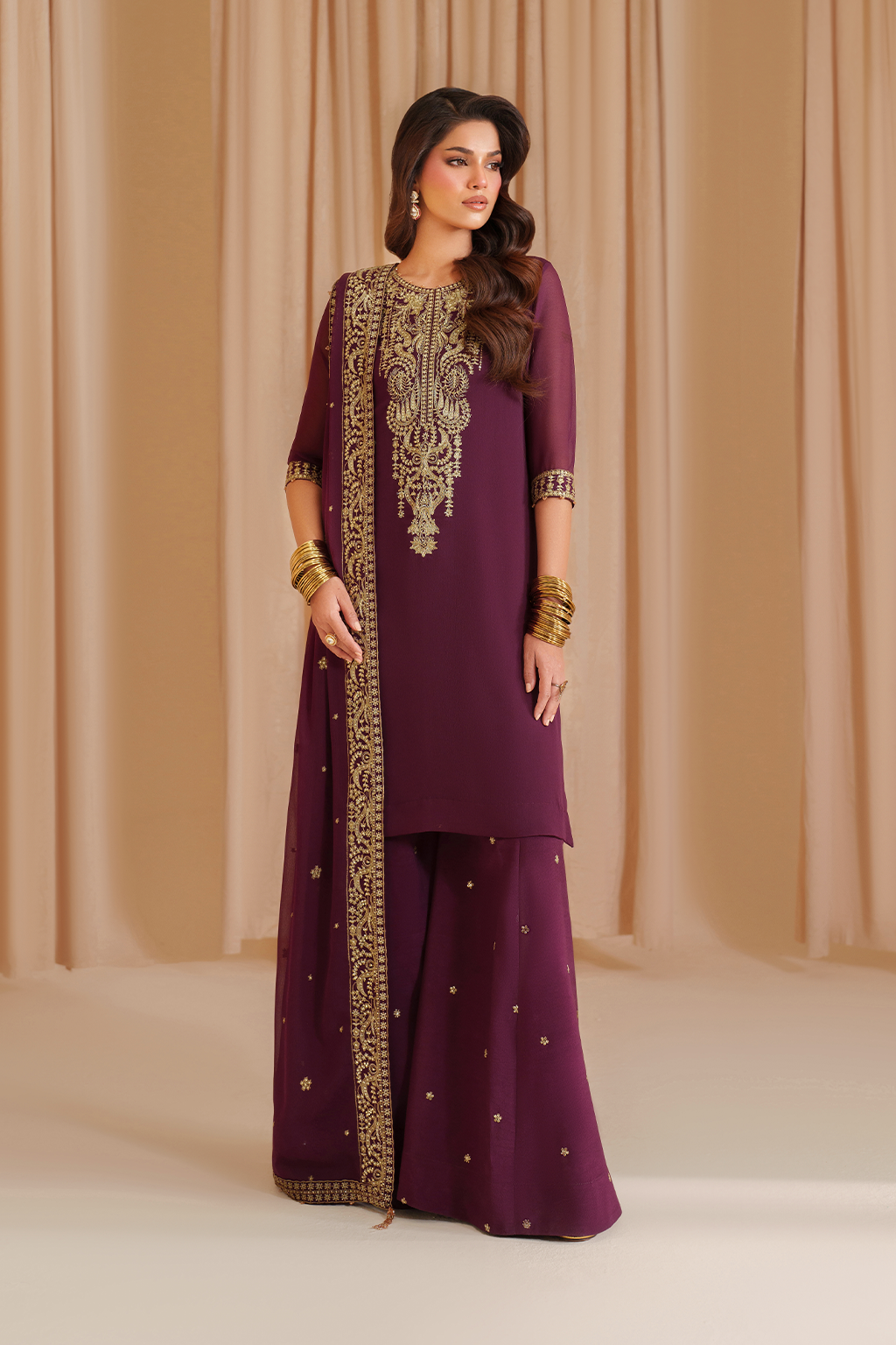 CC-76 Embroidered Chiffon - Iznik