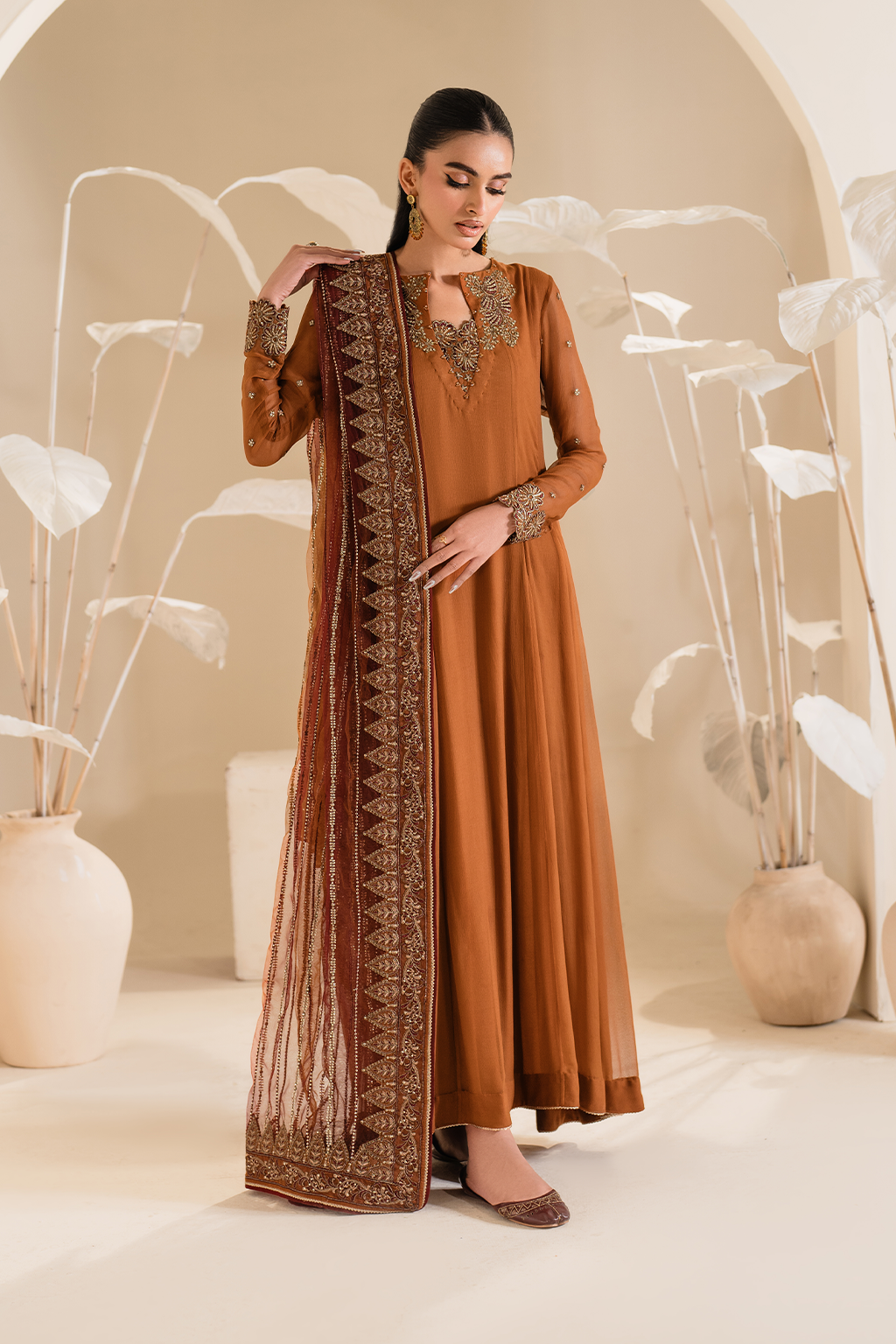 IP-285 Embroidered Chiffon - Iznik