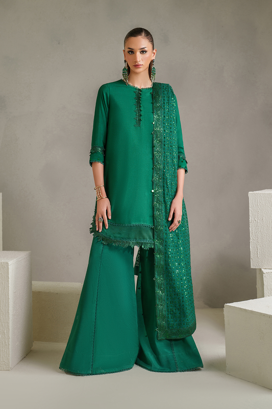 IP-337 Embroidered Rawsilk - Iznik