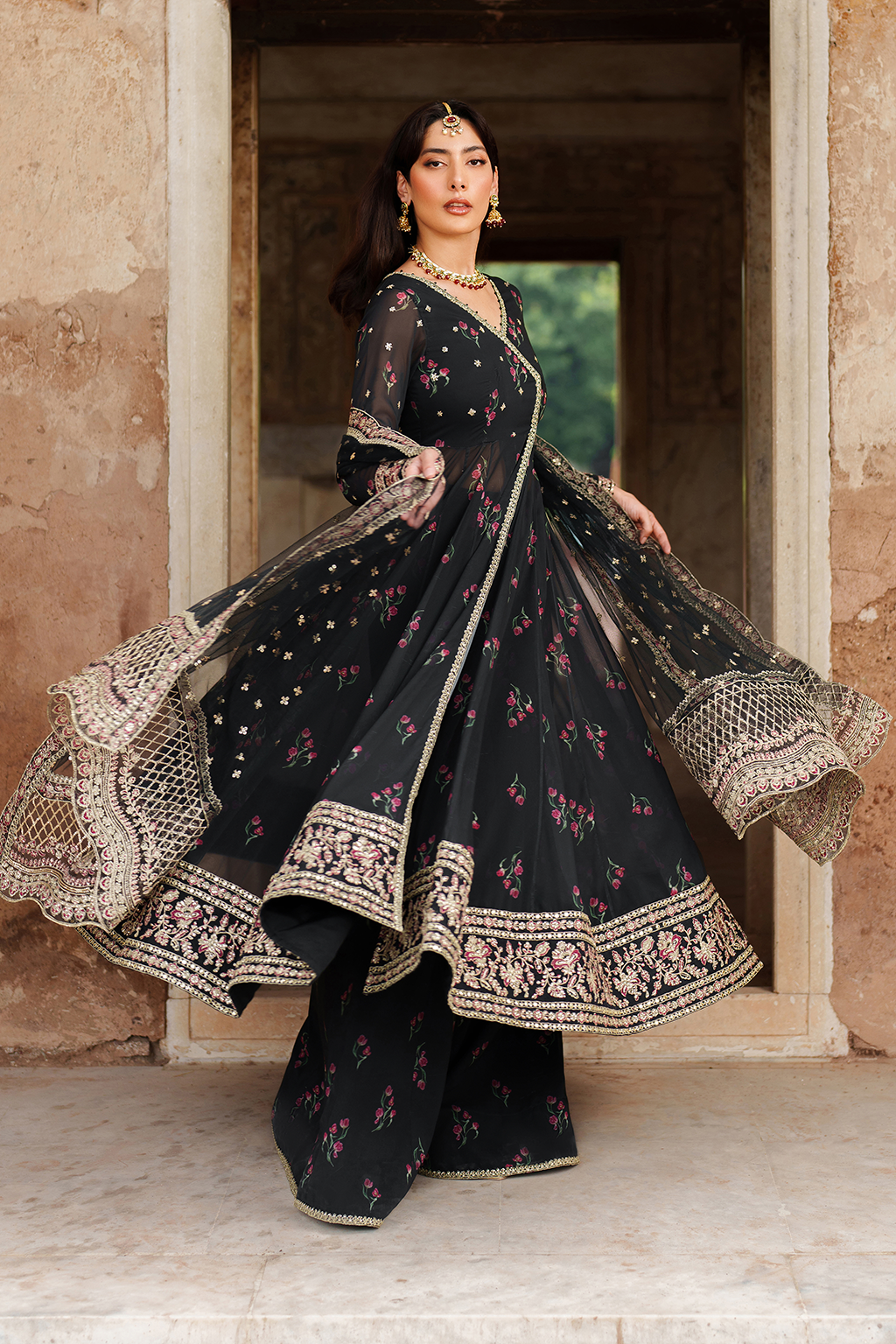 UE-550  Printed Chiffon - Iznik