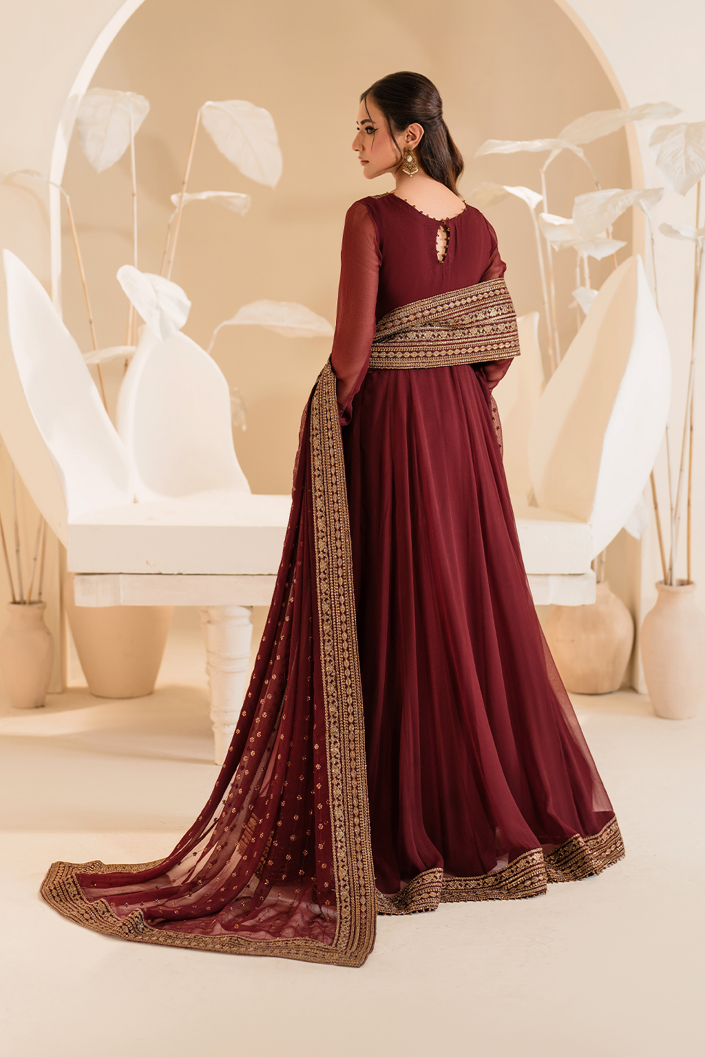 IP-277 Embroidered Chiffon - Iznik