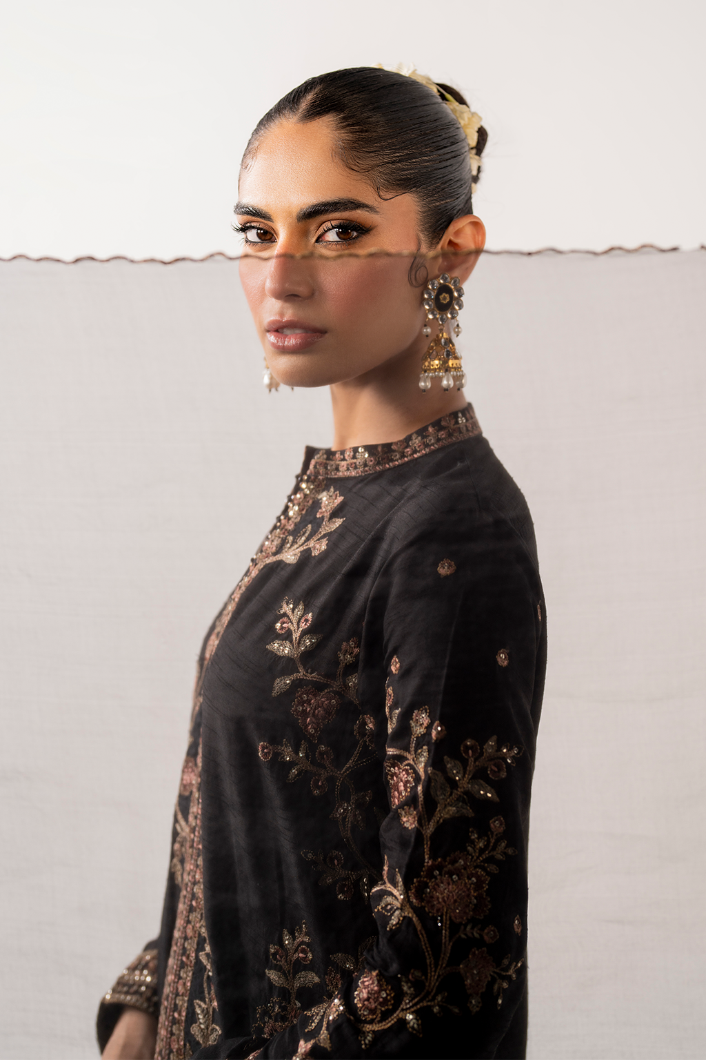 IRS-23 Embroidered Rawsilk