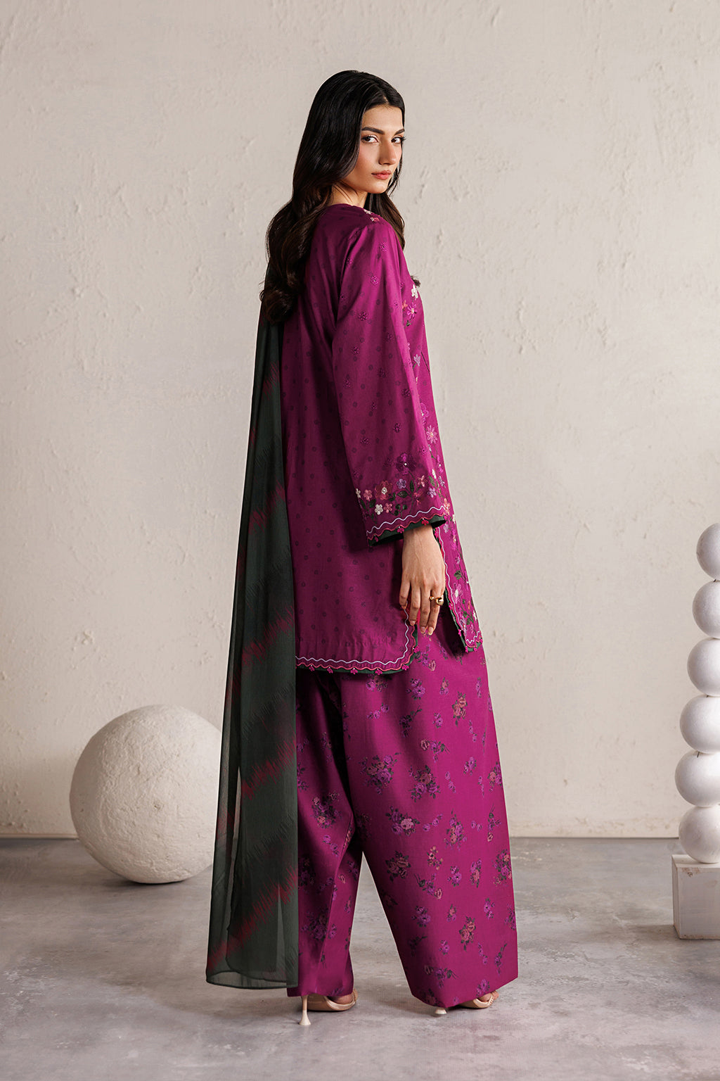 IBE-01 Embroidered Lawn Secondary image