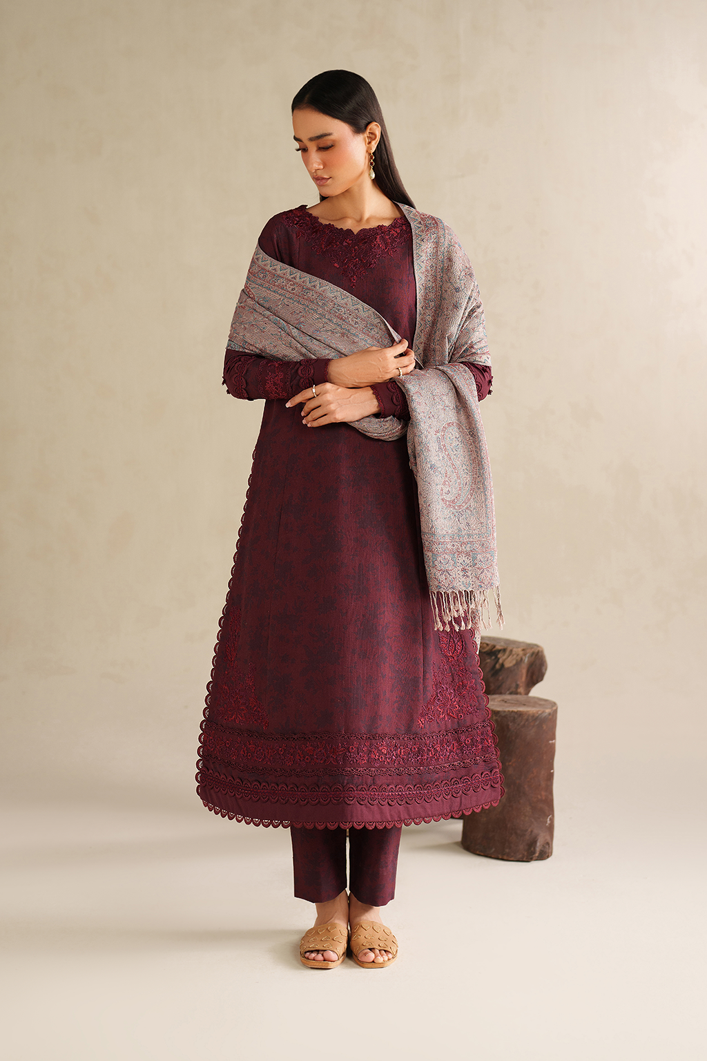 UE-590  Printed Khaddar