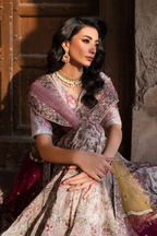 Embroidered Printed Silk - Iznik