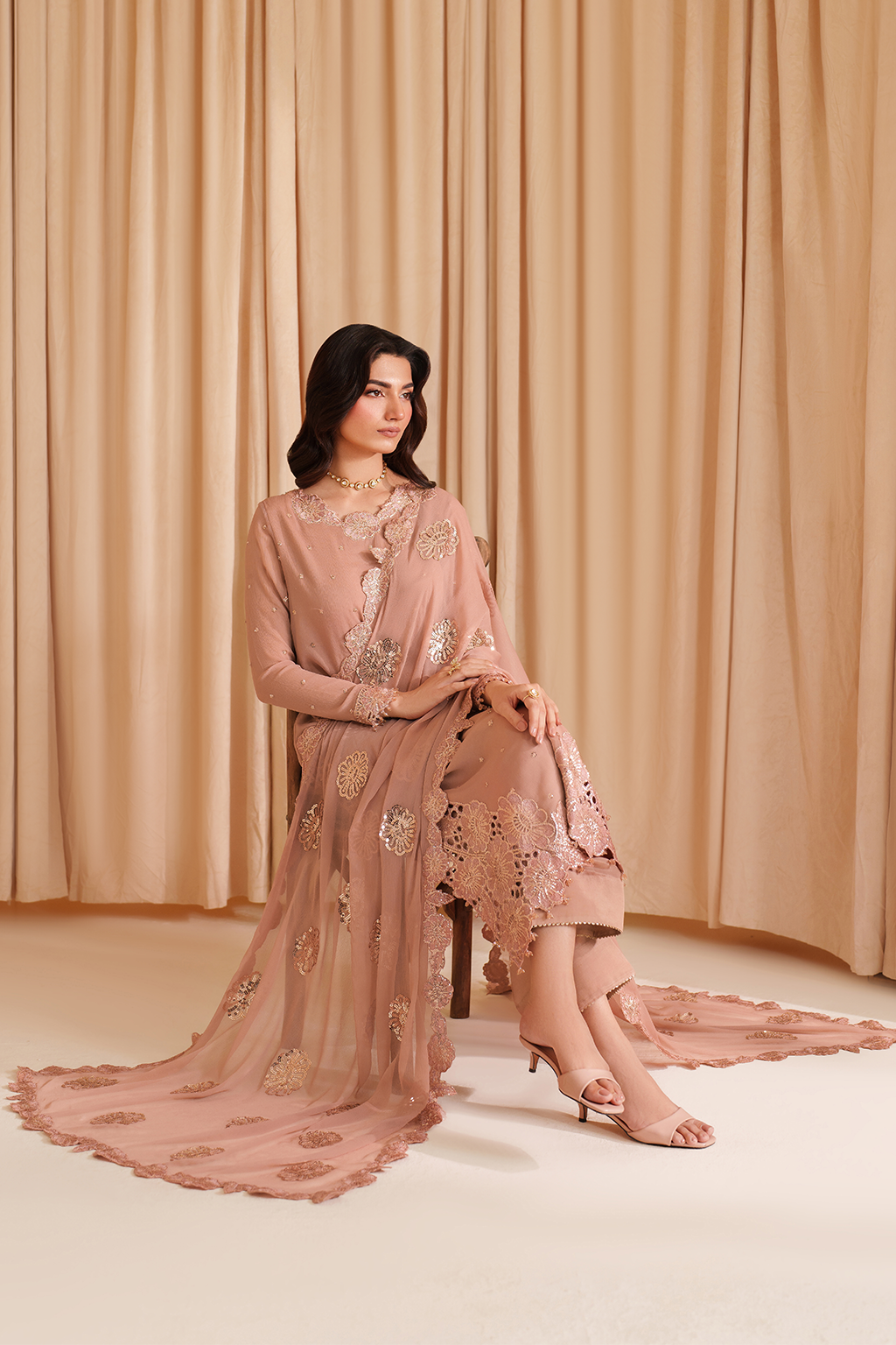 CC-74 Embroidered Chiffon