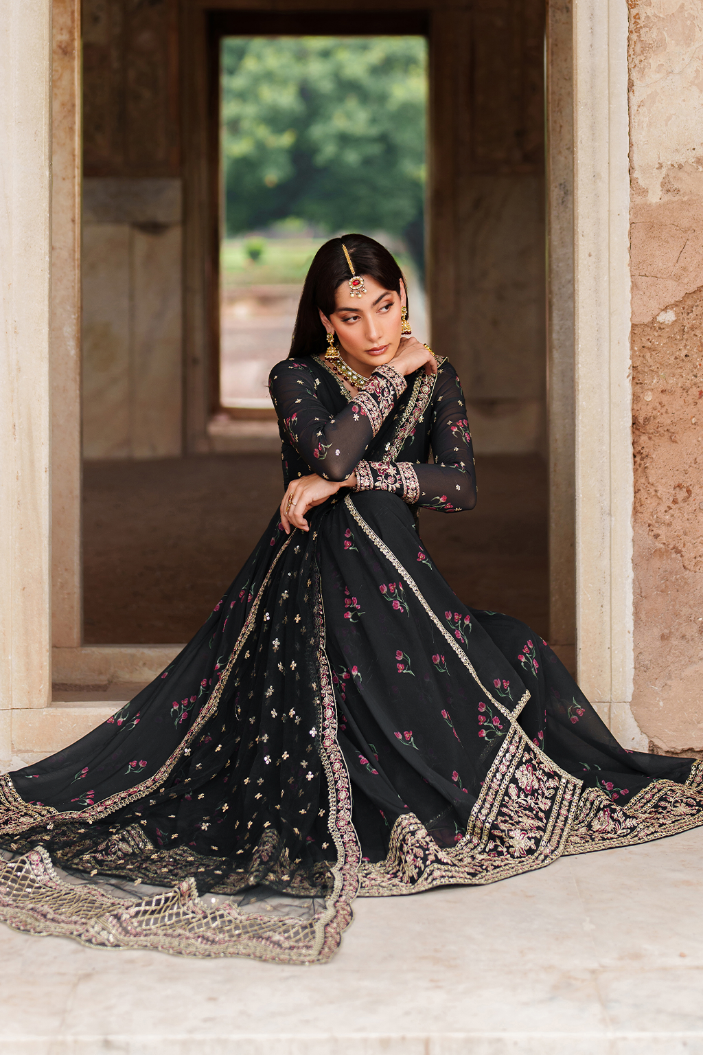 UE-550  Printed Chiffon - Iznik