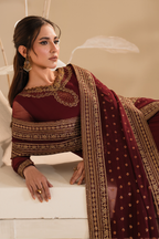 IP-277 Embroidered Chiffon - Iznik