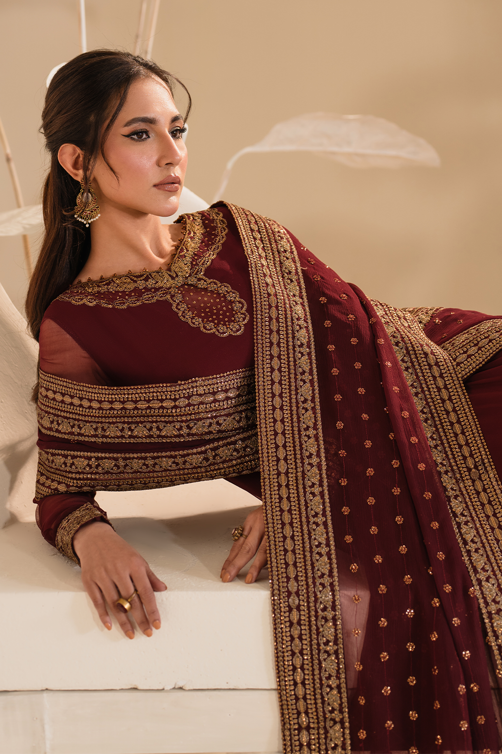 IP-277 Embroidered Chiffon - Iznik