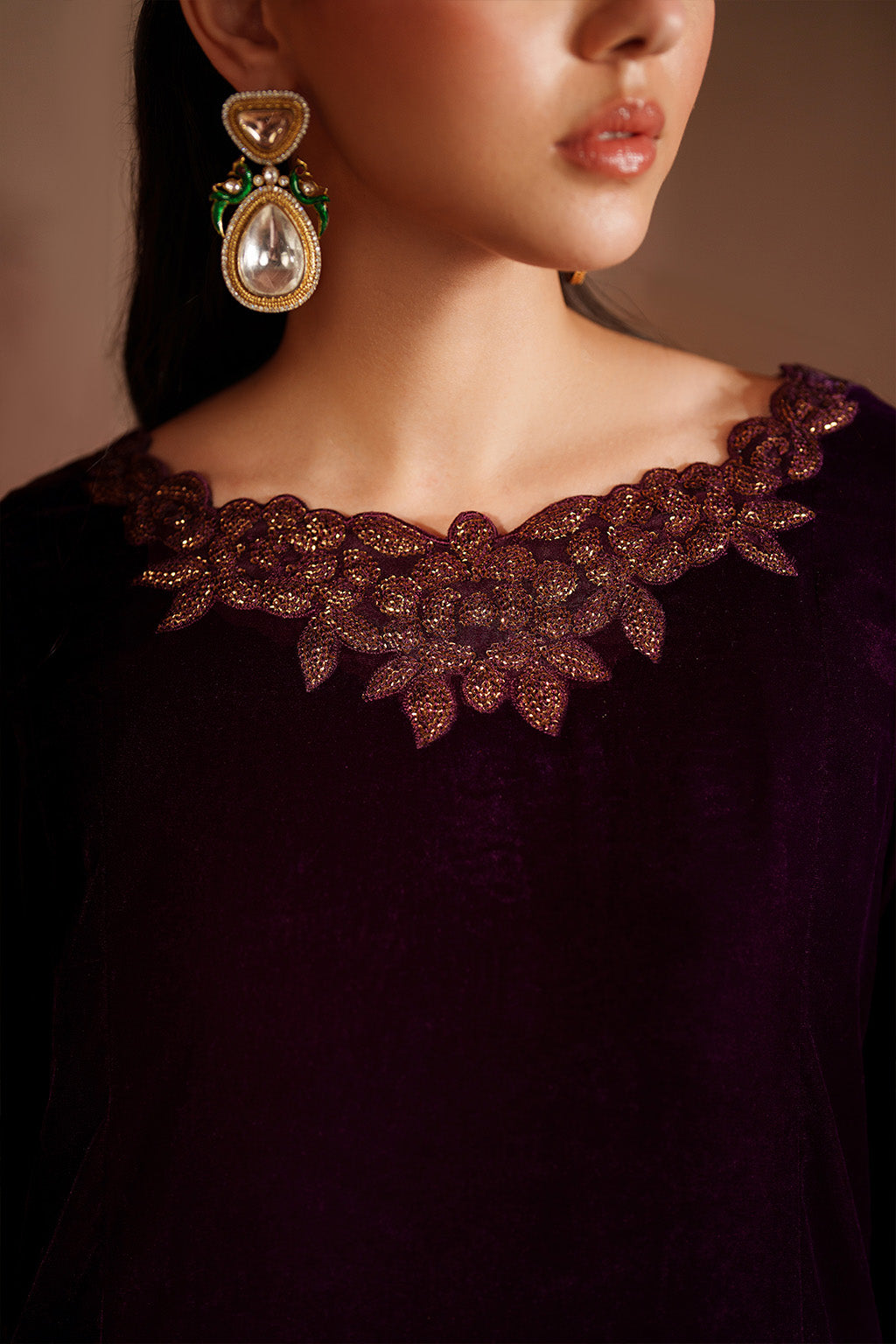 IV-57 Embroidered Velvet