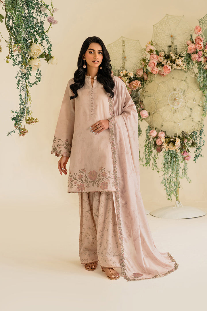 UE-424 Embroidered Textured Lawn - Iznik