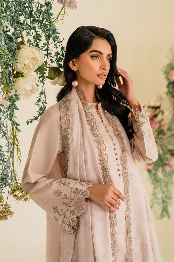 UE-424 Embroidered Textured Lawn - Iznik
