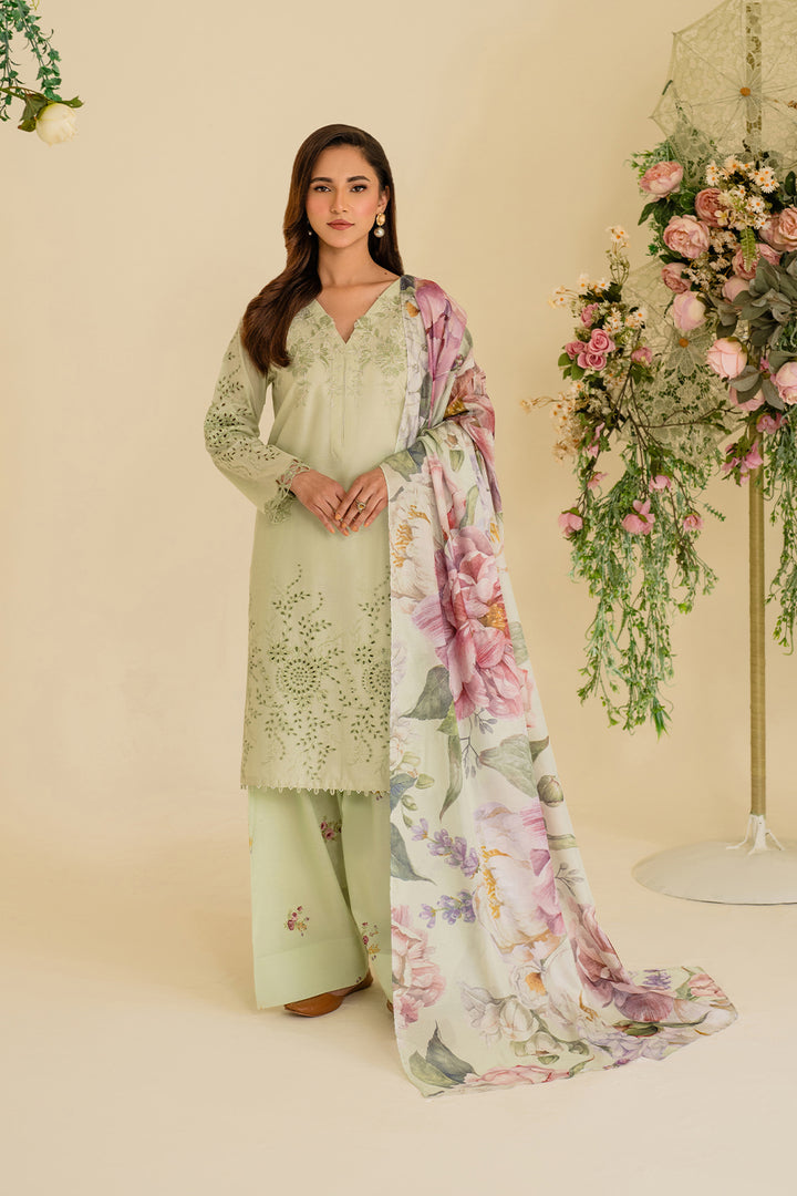 UE-423 Embroidered Textured Lawn