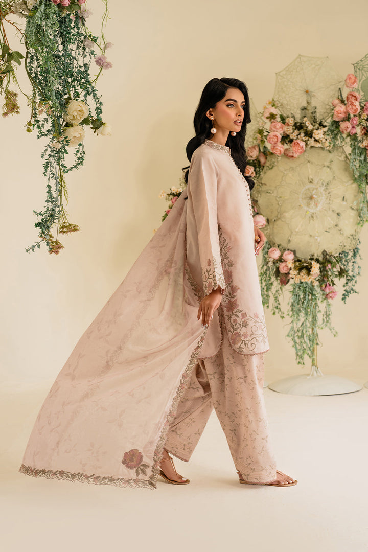 UE-424 Embroidered Textured Lawn - Iznik