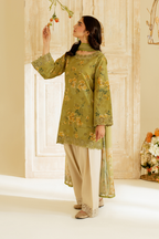 UE-446  Borer Embroidered Printed Lawn - Iznik