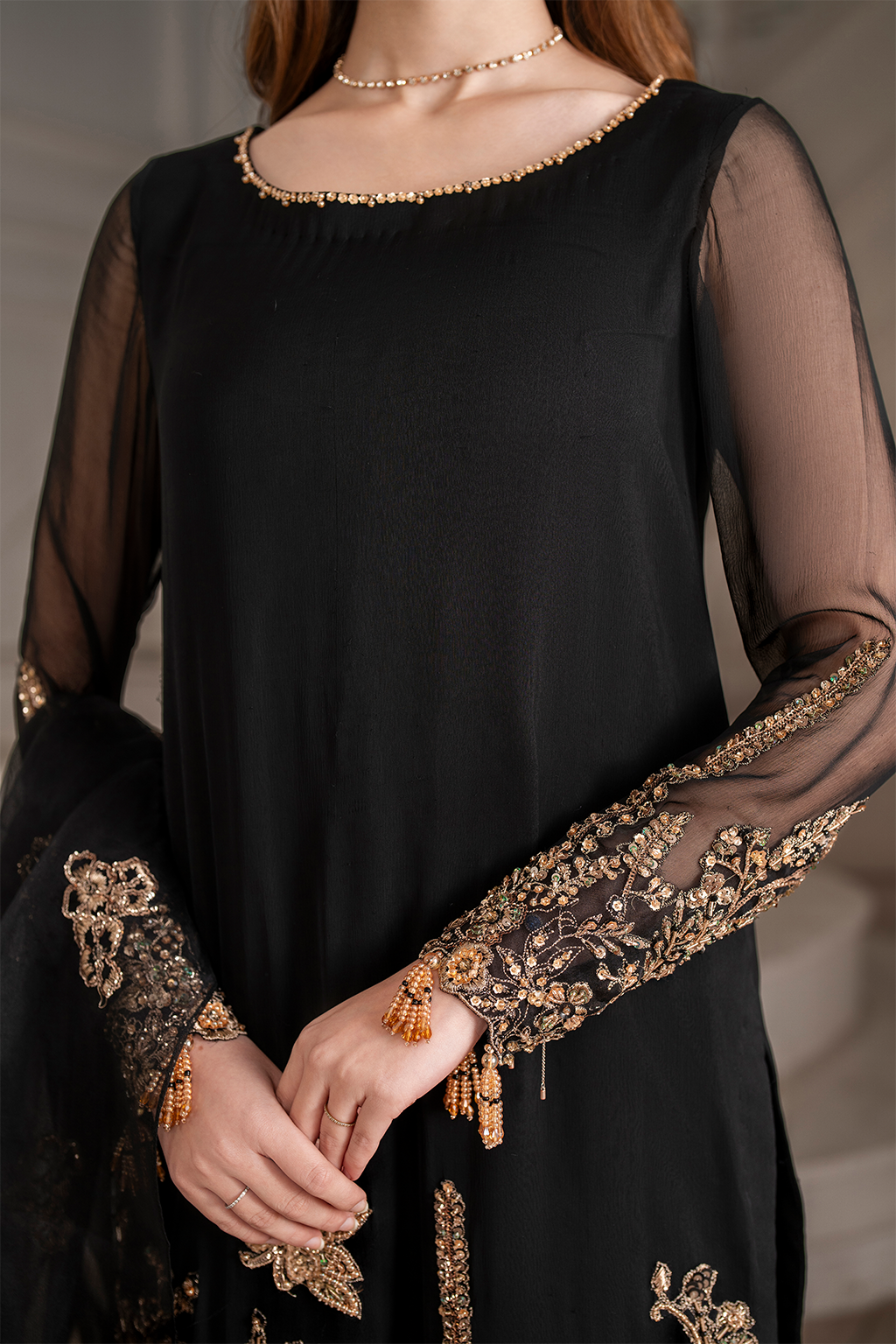 UE-417 Embroidered Chiffon Secondary image